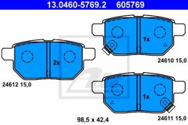 Toyota Auris fékbetét garnitúra | ATE 13.0460-5769.2
