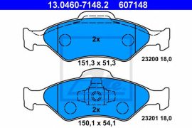 Ford Ka fékbetét garnitúra | ATE 13.0460-7148.2