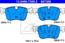 Citroen C4 Spacetourer fékbetét garnitúra | ATE 13.0460-7300.2