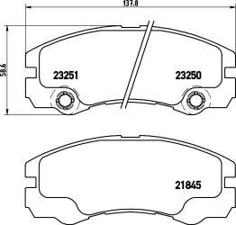 Opel Frontera fékbetét garnitúra | Textar 2325001