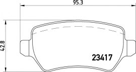 Opel Zafira fékbetét garnitúra | Textar 2341702
