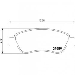 Peugeot 108 fékbetét garnitúra | Textar 2395901