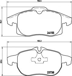 Opel Signum fékbetét garnitúra | Textar 2415501