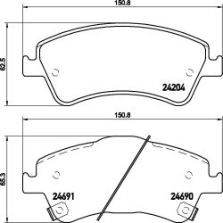Toyota Auris fékbetét garnitúra | Textar 2420401