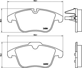 Peugeot 407 fékbetét garnitúra | Textar 2433201