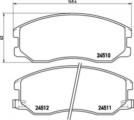 Opel Antara fékbetét garnitúra | Textar 2451001