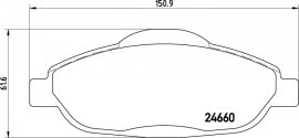 Peugeot 308 fékbetét garnitúra | Textar 2466001