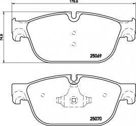 Citroen DS4 fékbetét garnitúra | Textar 2506901