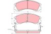 Citroen C-Crosser fékbetét garnitúra | TRW GDB1126