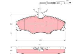 Peugeot 406 fékbetét garnitúra | TRW GDB1193