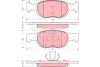 Fiat Punto fékbetét garnitúra | TRW GDB1339