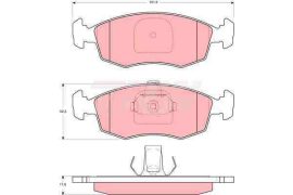 Fiat Punto fékbetét garnitúra | TRW GDB1383