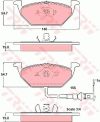 Audi A2 fékbetét garnitúra | TRW GDB1397
