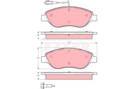 Fiat Stilo fékbetét garnitúra | TRW GDB1484