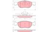 Fiat Punto fékbetét garnitúra | TRW GDB1487